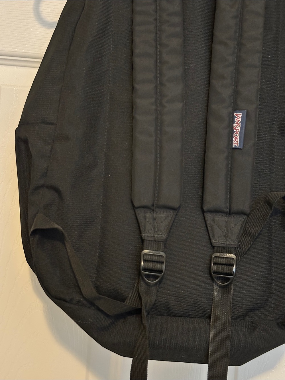 Jansport Superbreak Black Classic Backpack with Front Zip Pocket Preowned - Picture 5 of 5